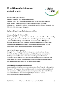 KI bei Gesundheitsthemen –  einfach erklärt