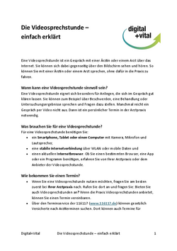 Die Videosprechstunde – einfach erklärt