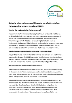 Titelseite der Kurzinfo