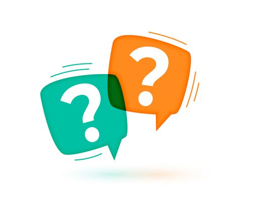 Hintergrund des Fragezeichen-Symbols mit Chat-Bubble-Design